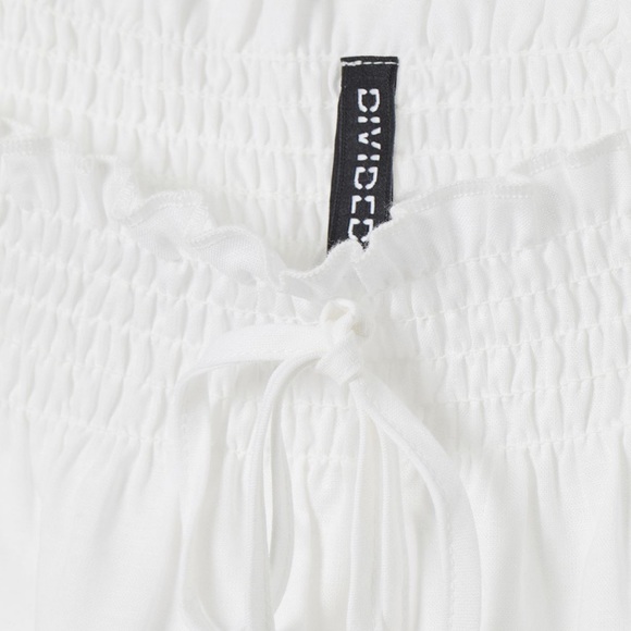 🛍 H&M Puff-sleeved Square-neck Cotton Top Shirt - Picture 5 of 7